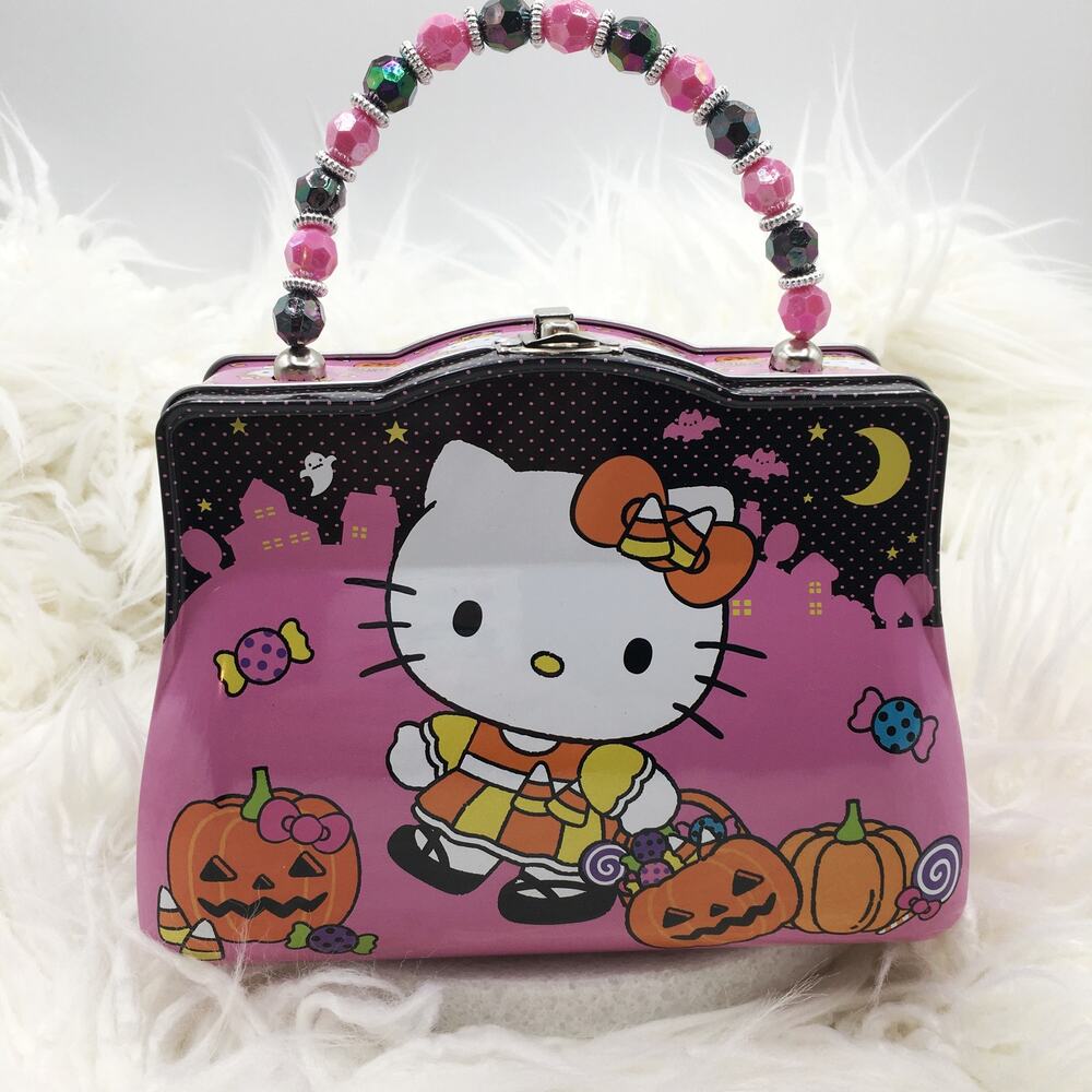 Hello Kitty 2021 CVS Exclusive Halloween Candy Tin Purse Lunchbox NEW